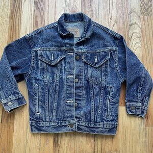 Women's Vintage 90's Levi's USA Blue Denim Type 3 Trucker Jean Jacket Sz XS VTG